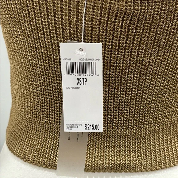 House of Harlow 1960 Knitted crop top Golden  XS Straps New Year Party Dance - Picture 4 of 7